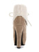 She finds her 1950s story in this Vintage Suede Faux Fur High Heel Ankle Boots