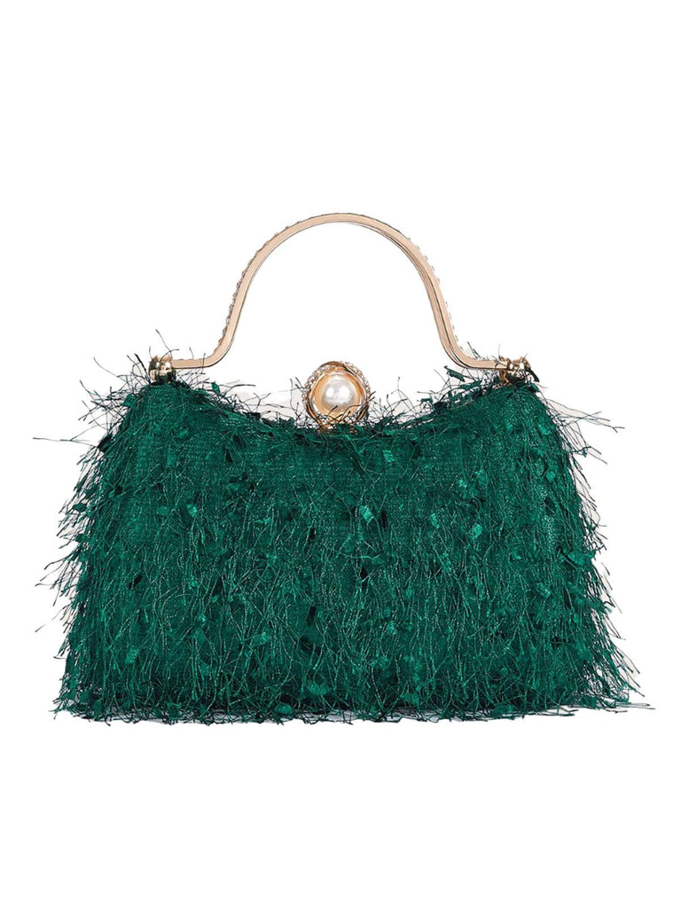 Vintage Tassel Evening Handle Bag - vintage fashion, retro style