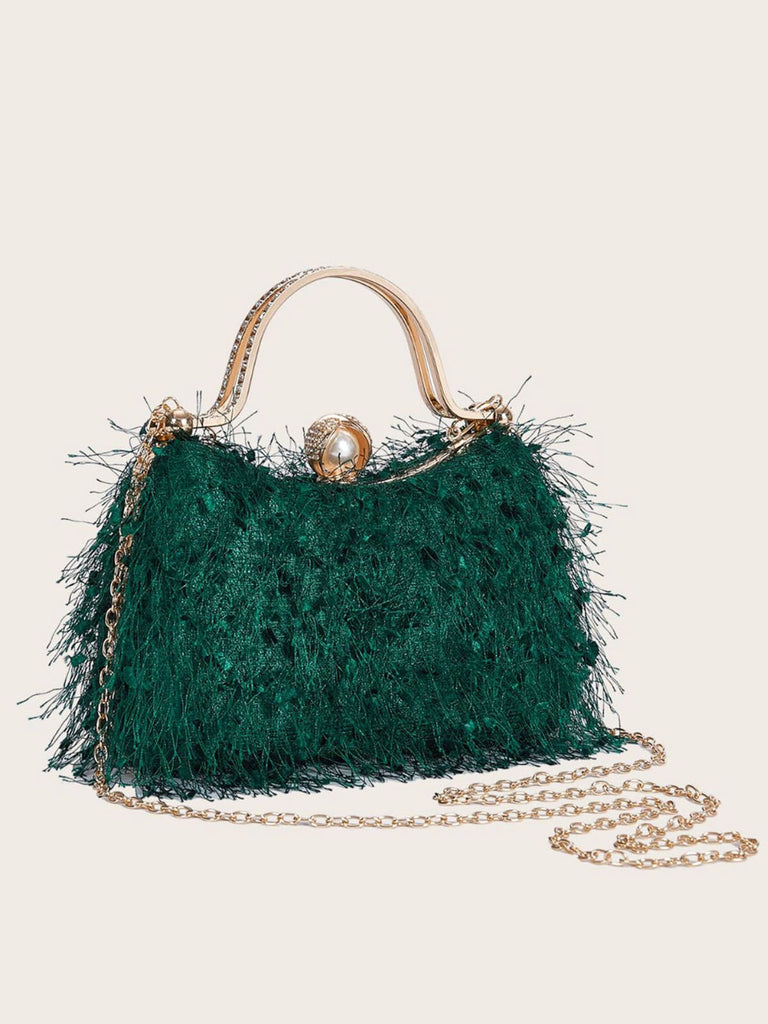 Vintage Tassel Evening Handle Bag - vintage fashion, retro style