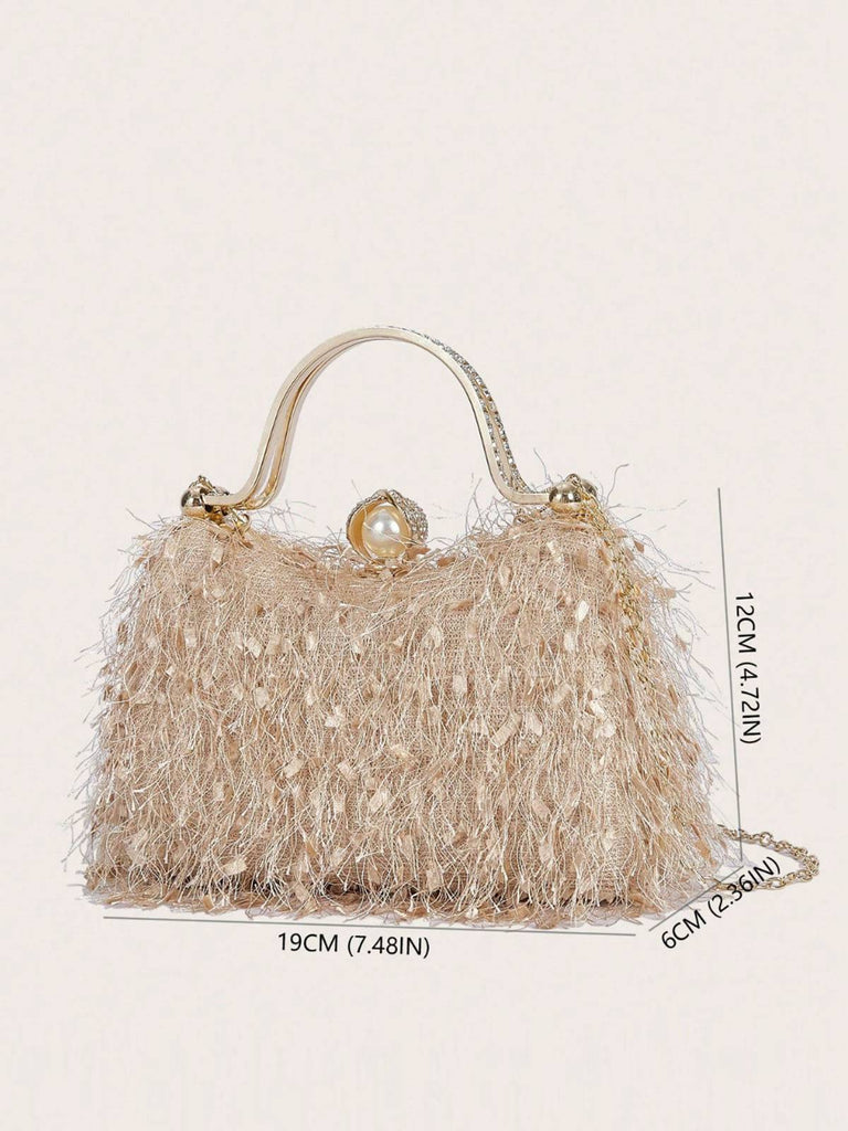 Vintage Tassel Evening Handle Bag - vintage fashion, retro style
