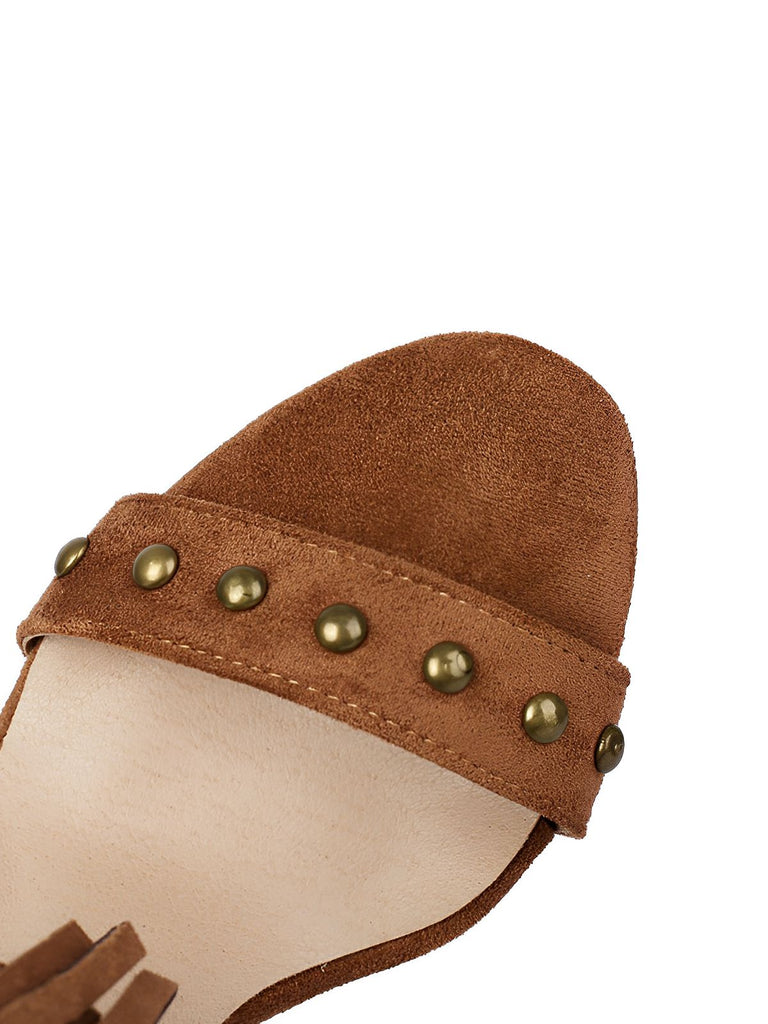 Vintage Tassel Studded Stiletto Boots - vintage fashion, retro style