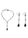 Vintage Teardrop Chain Punk Earrings & Necklace - vintage fashion, retro style