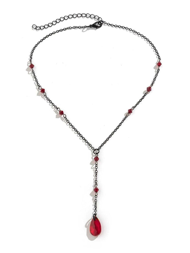 Vintage Teardrop Chain Punk Earrings & Necklace - vintage fashion, retro style