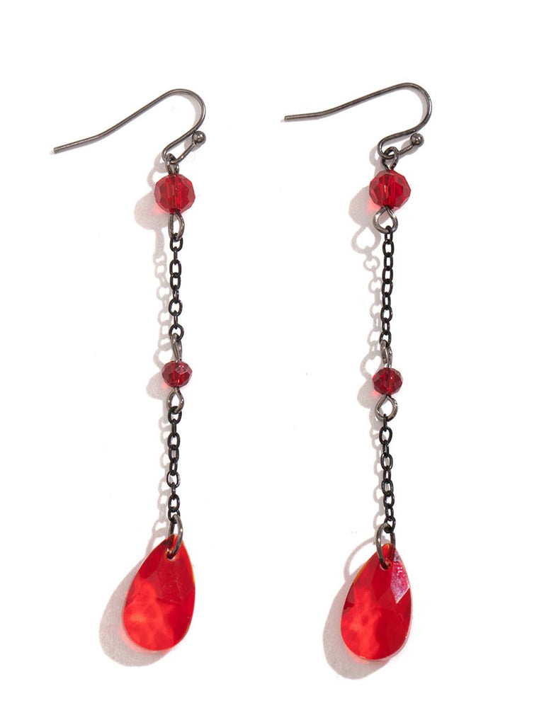 Vintage Teardrop Chain Punk Earrings & Necklace - vintage fashion, retro style