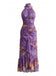 Violet 1970s Floral Vintage Classic Dress 2