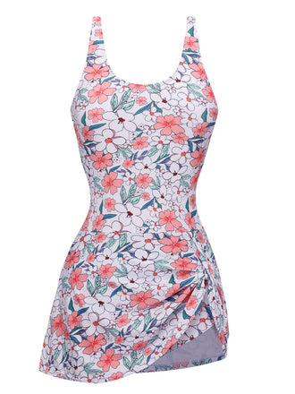 She's wearing White 1930s Floral Wide Strap Swimsuit and the whole beach remembers the 1930s