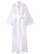 White 1930s Sheer Mesh Lace Nightdress Set - vintage dress, retro fashion, pure white