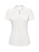 She pairs this 2PCS 1930s White Satin Blouse & Gray Pinstripes Pants with confidence and 1930s charm