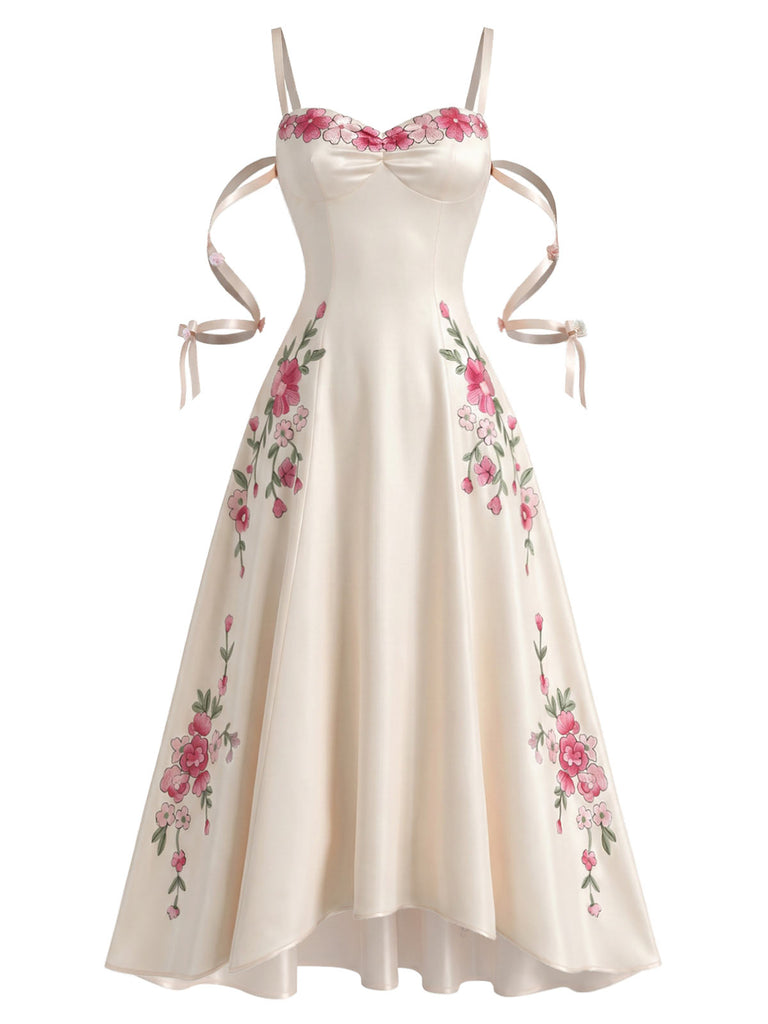 White 1950s Floral Vintage Classic Top 2