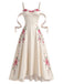 White 1950s Floral Vintage Classic Top 2