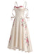 White 1950s Floral Vintage Classic Top 3