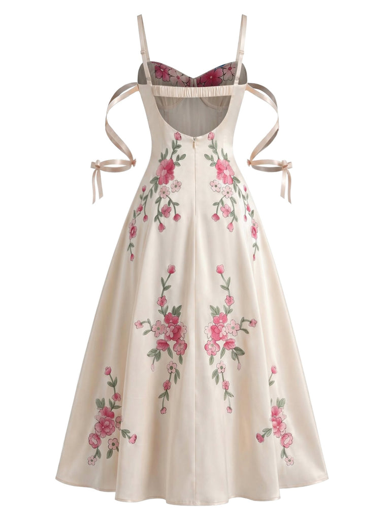 White 1950s Floral Vintage Classic Top 4