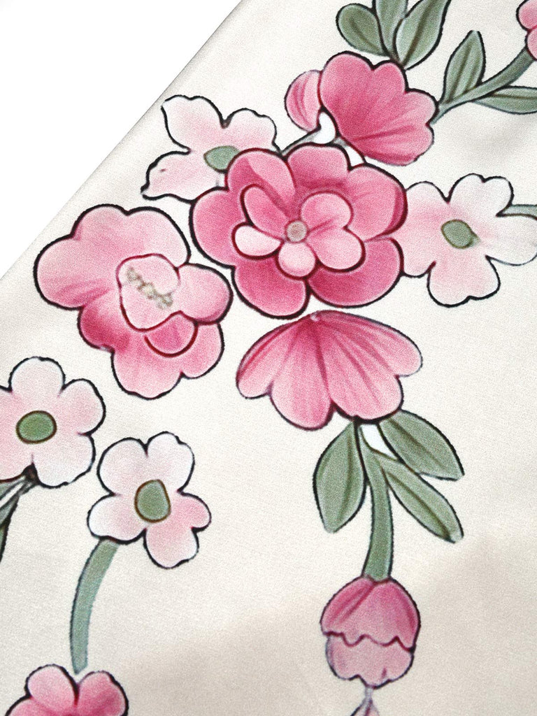 White 1950s Floral Vintage Classic Top 6