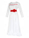 White 1940s Annabelle Doll Inspired Dress - vintage dress, retro fashion, elegant red