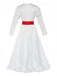 White 1940s Annabelle Doll Inspired Dress - vintage dress, retro fashion, elegant red
