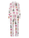 White 1940s Christmas Candy Canes Pajama Set - vintage fashion, retro style, pure white