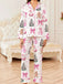 White 1940s Christmas Candy Canes Pajama Set - vintage fashion, retro style, pure white