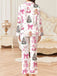 White 1940s Christmas Candy Canes Pajama Set - vintage fashion, retro style, pure white