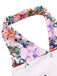 White 1940s Floral Lapel Patchwork Dress — a 1940s silhouette that turns sidewalks into runways