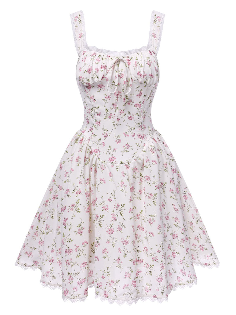 1940s Lace Trim Small Floral | 1940s | vintage dress, retro fashion