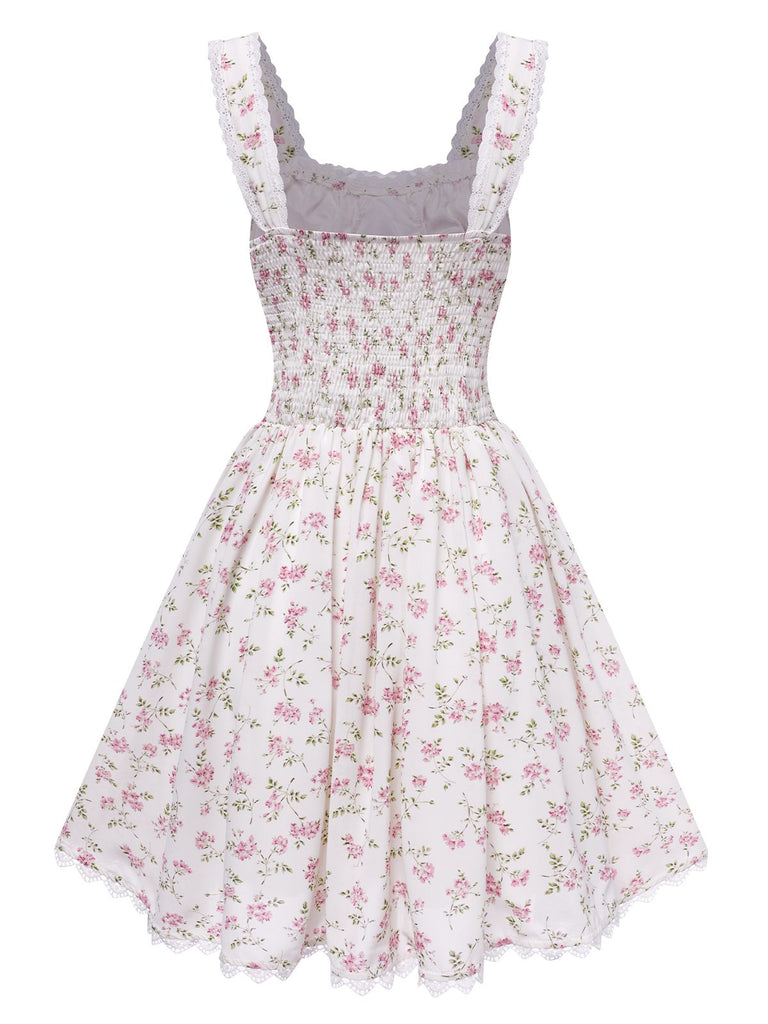 1940s Lace Trim Small Floral | 1940s | vintage dress, retro fashion