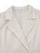 White 1940s Pearl Button Faux-Wool Coat - vintage fashion, retro style, pure white