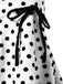 This White 1940s Polka Dots Mermaid Skirt spins 1940s stories with every step