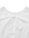 White 1940s Round Neck Fitted Waist Solid Blouse - vintage fashion, retro style, pure white
