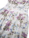White 1940s Slip Floral Corset Tea Dress - vintage dress, retro fashion, pure white