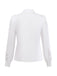 White 1940s Solid Tie Neck Satin Blouse - vintage fashion, retro style, pure white