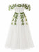 White 1950s Floral Vintage Classic Dress 5