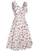 White 1950s Cherry Bow Sweetheart Neck Dress, vintage dress, retro fashion, rockabilly, pin-up fashion - perfect for women who love vintage and retro fashion