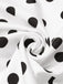 White 1950s Deep V-Neck Polka Dots Top - vintage fashion, retro style, pure white