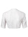 White 1950s Floral Lace V-Neck Crop Top - vintage fashion, retro style, pure white