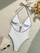 White-1950s-Halter-Metallic-Decor-Textured-One-Piece-Swimsuit, vintage, retro, swimwear