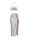 White 1950s 3 Piece Bikini Set 2