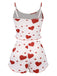White 1950s Heart Bow Spaghetti Strap Pajama, vintage fashion, retro style - perfect for women who love vintage and retro fashion
