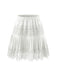 White 1960s Solid Lace Pleated Skirt - vintage skirt, retro style for vintage lovers