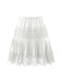 White 1960s Solid Lace Pleated Skirt - vintage skirt, retro style for vintage lovers