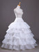 White 1950s Multi-Layered Ruffled Petticoat - vintage fashion, retro style, elegant red