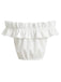 White 1950s Ruffle Blouse 4