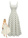 White 1950s Polka Dot Vintage Swing Dress, vintage dress, retro fashion, rockabilly, pin-up fashion - perfect for women who love vintage and retro fashion