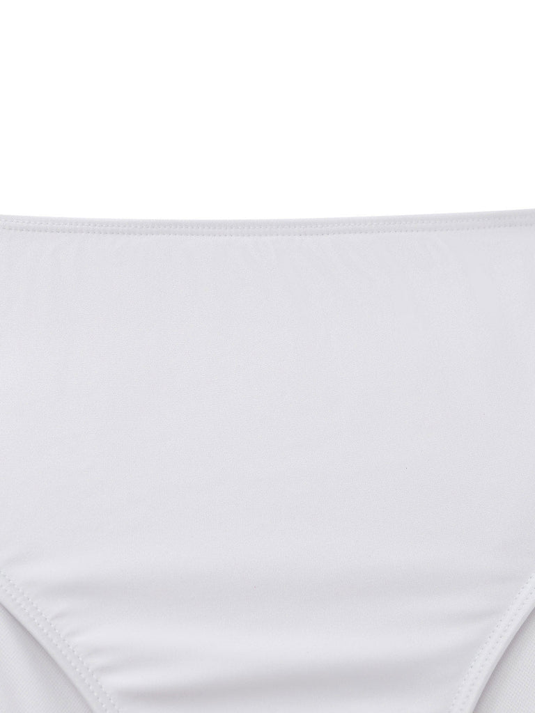 White-1950s-Rose-Satin-Finish-Bikini-Set-Cover-Up, vintage, retro, swimwear