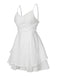 White 1950s Solid Spaghetti Straps Skirt Romper, vintage skirt, retro style - perfect for women who love vintage and retro fashion