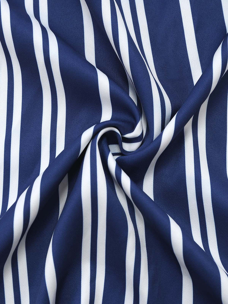[Pre-Sale] White 1950s Striped Off Shoulder Swing Dress, vintage dress, retro fashion, rockabilly, pin-up fashion - perfect for women who love vintage and retro fashion