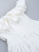 White 1960s Bow Off-Shoulder Lace Tutu Dress - vintage dress, retro fashion, elegant style for vintage lovers