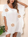White 1960s Floral Crochet Beach Cover-Up, vintage fashion, retro style - perfect for women who love vintage and retro fashion