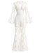 [Pre-Sale] White 1960s Lace V Neck Jumpsuit 2