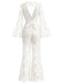 [Pre-Sale] White 1960s Lace V Neck Jumpsuit 4