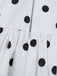 White 1960s Polka Dots Halter Tutu Dress - vintage dress, retro fashion, pure white